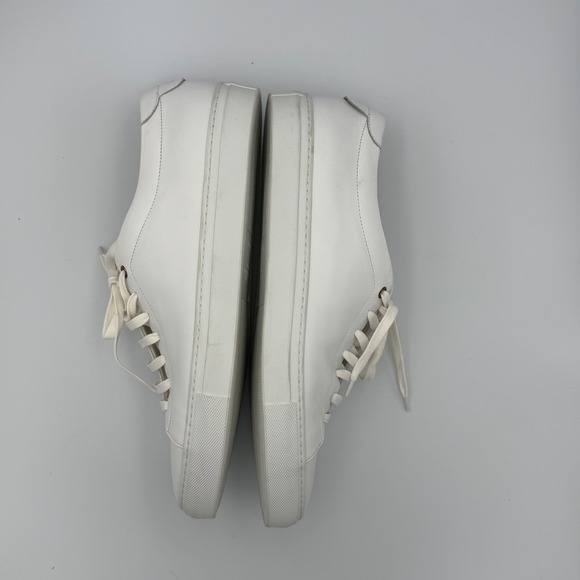 Good Man Brand Edge Sneakers Men's 13 White Leather Made in Italy Court Shoes - Picture 7 of 9